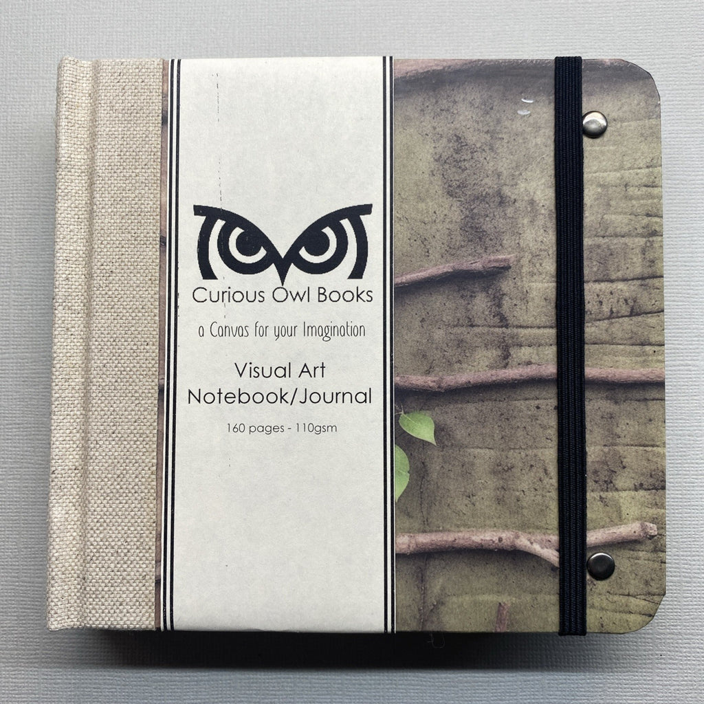 Handmade creative journal - Visual Art Notebook - Journal With A Nature Design Cover- 135mm X 130mm