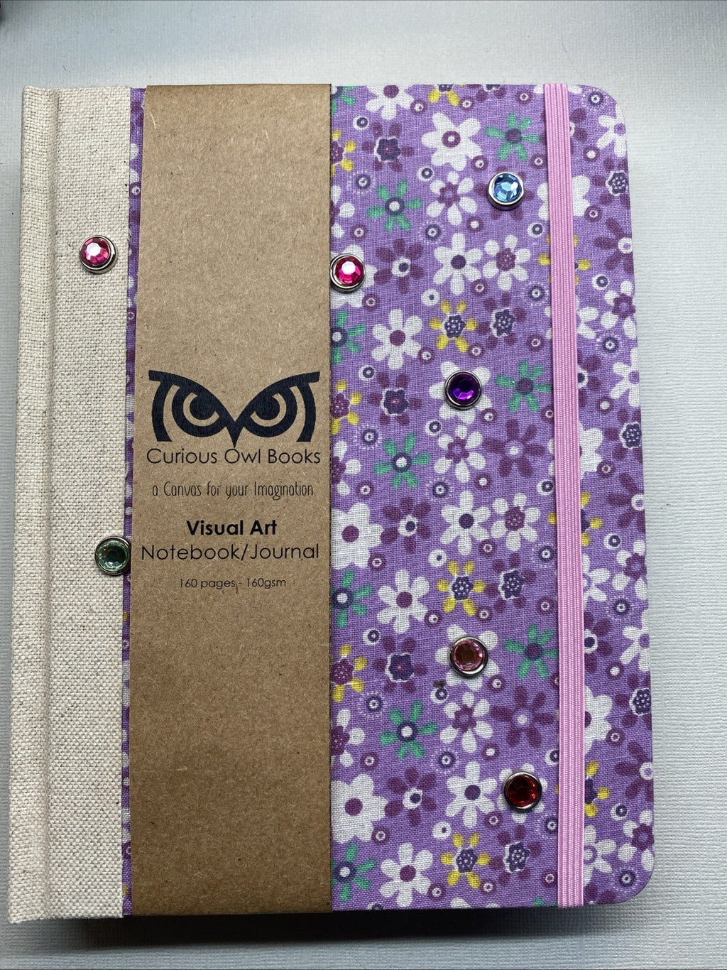Handmade creative journal Rhinestone Visual Art Notebook 