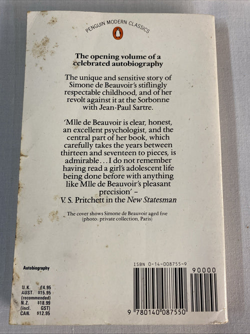 Memoirs of a Dutiful Daughter by Simone de Beauvoir