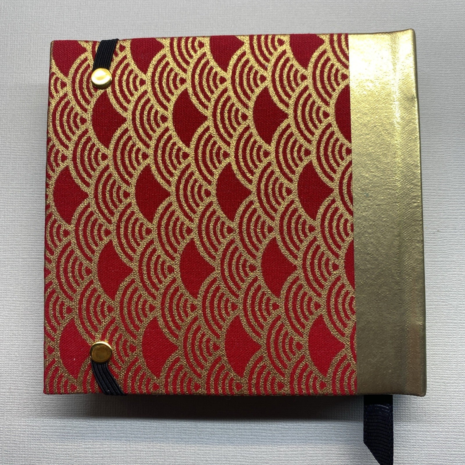 Handmade Visual Art Notebook Journal With Oriental Inspired Cover- 130mm X 130mm