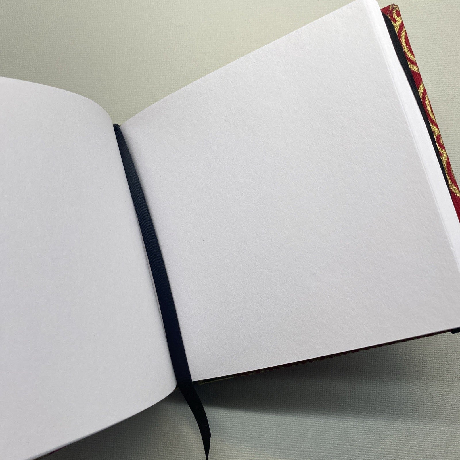 Handmade Visual Art Notebook Journal With Oriental Inspired Cover- 130mm X 130mm