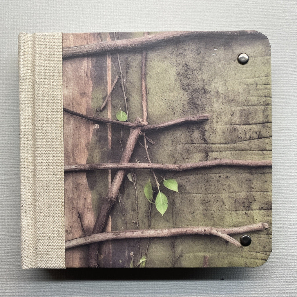 Handmade Visual Art Notebook Journal With A Nature Design Cover- 135mm X 130mm
