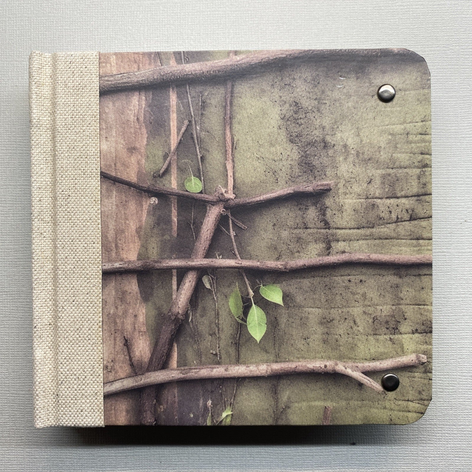 Handmade Visual Art Notebook Journal With A Nature Design Cover- 135mm X 130mm