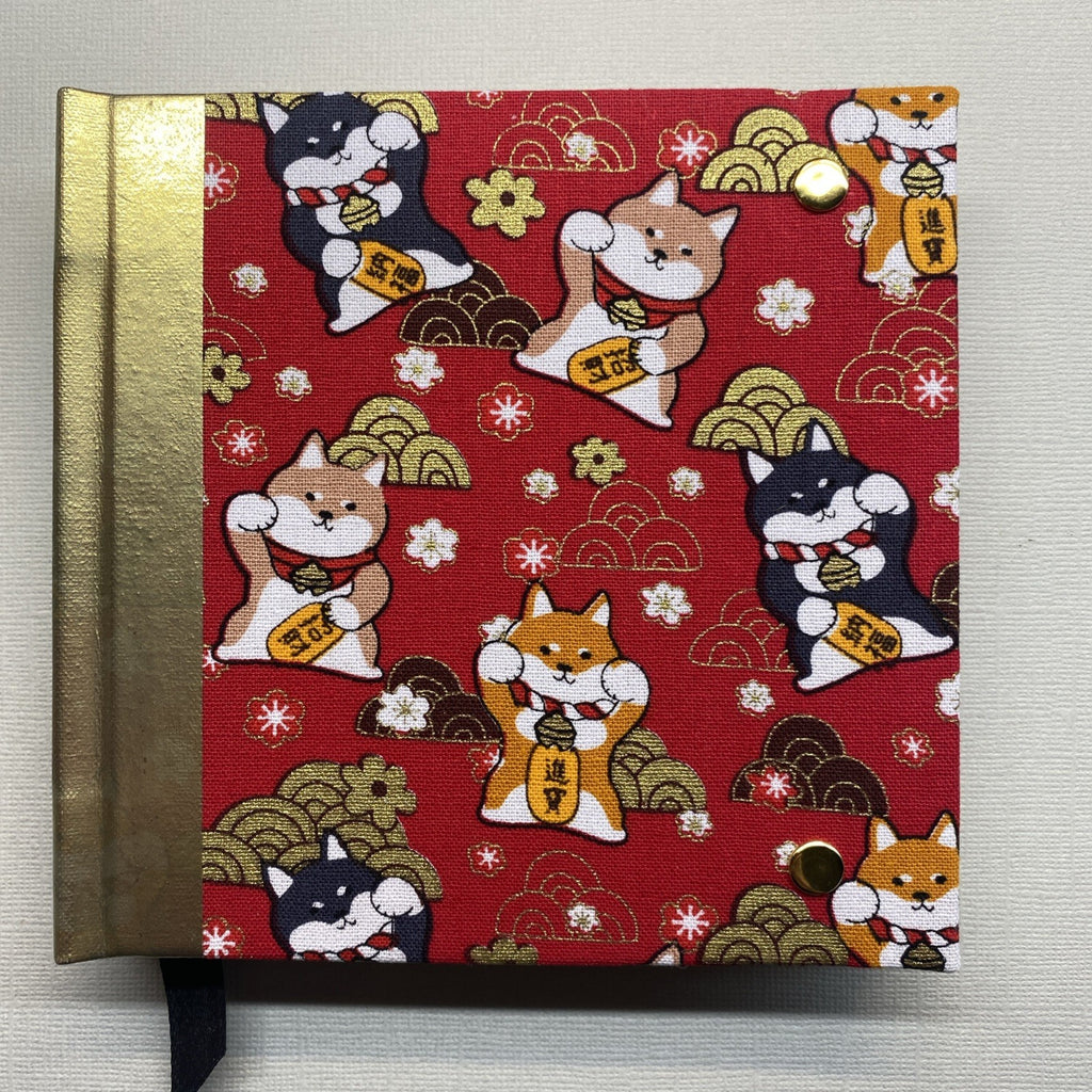 Handmade Visual Art Notebook Journal With Oriental Inspired Cover- 130mm X 130mm